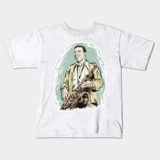 Wayne Shorter - An illustration by Paul Cemmick Kids T-Shirt